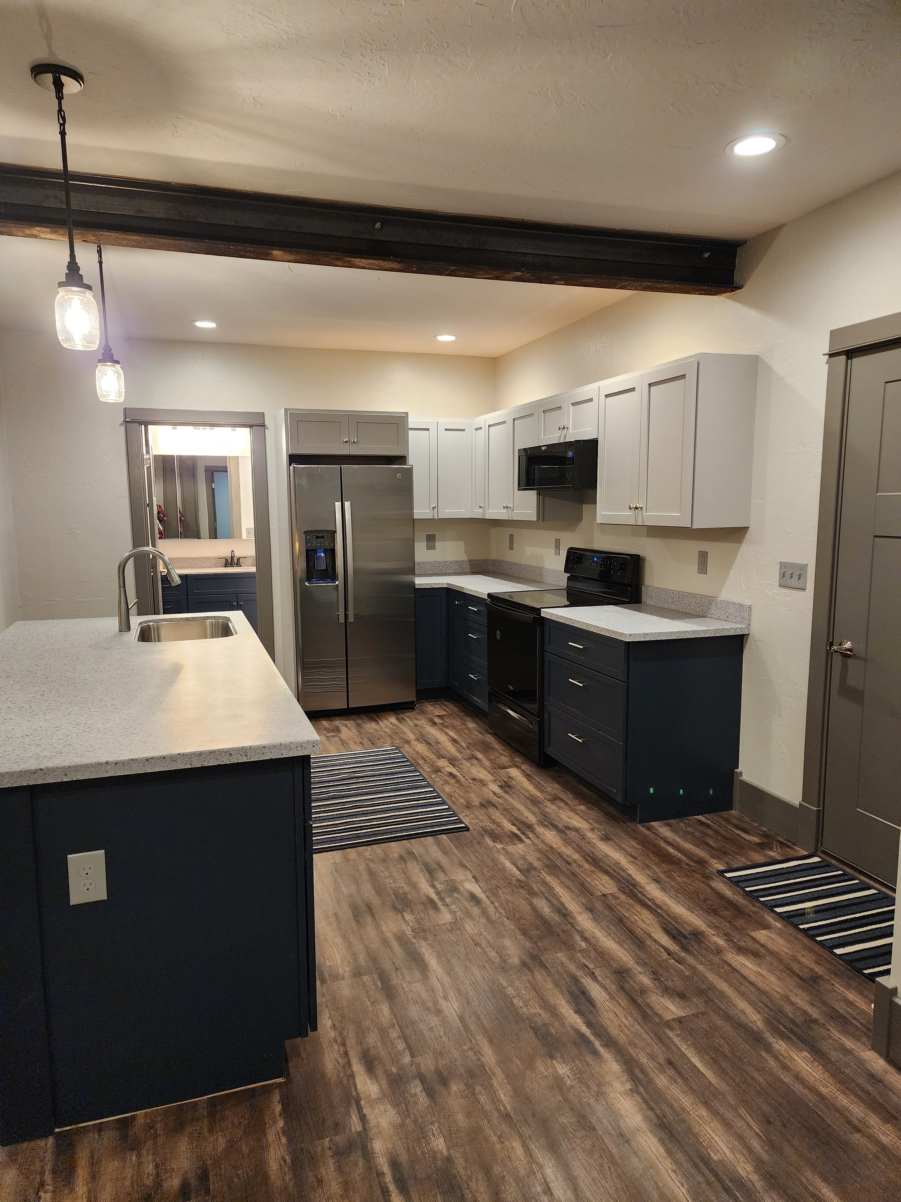 Kitchen sink and faucet plumbing installation