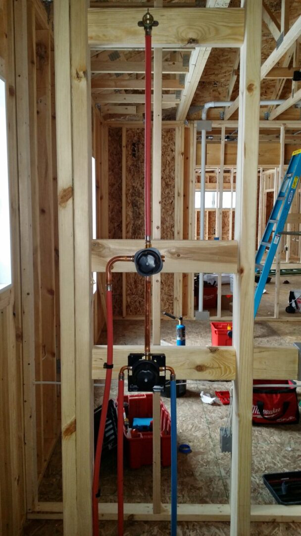 A plumbing system for a new construction project